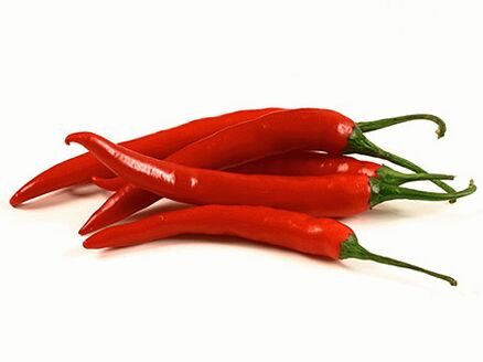 Ardiente pimiento rojo de parásitos